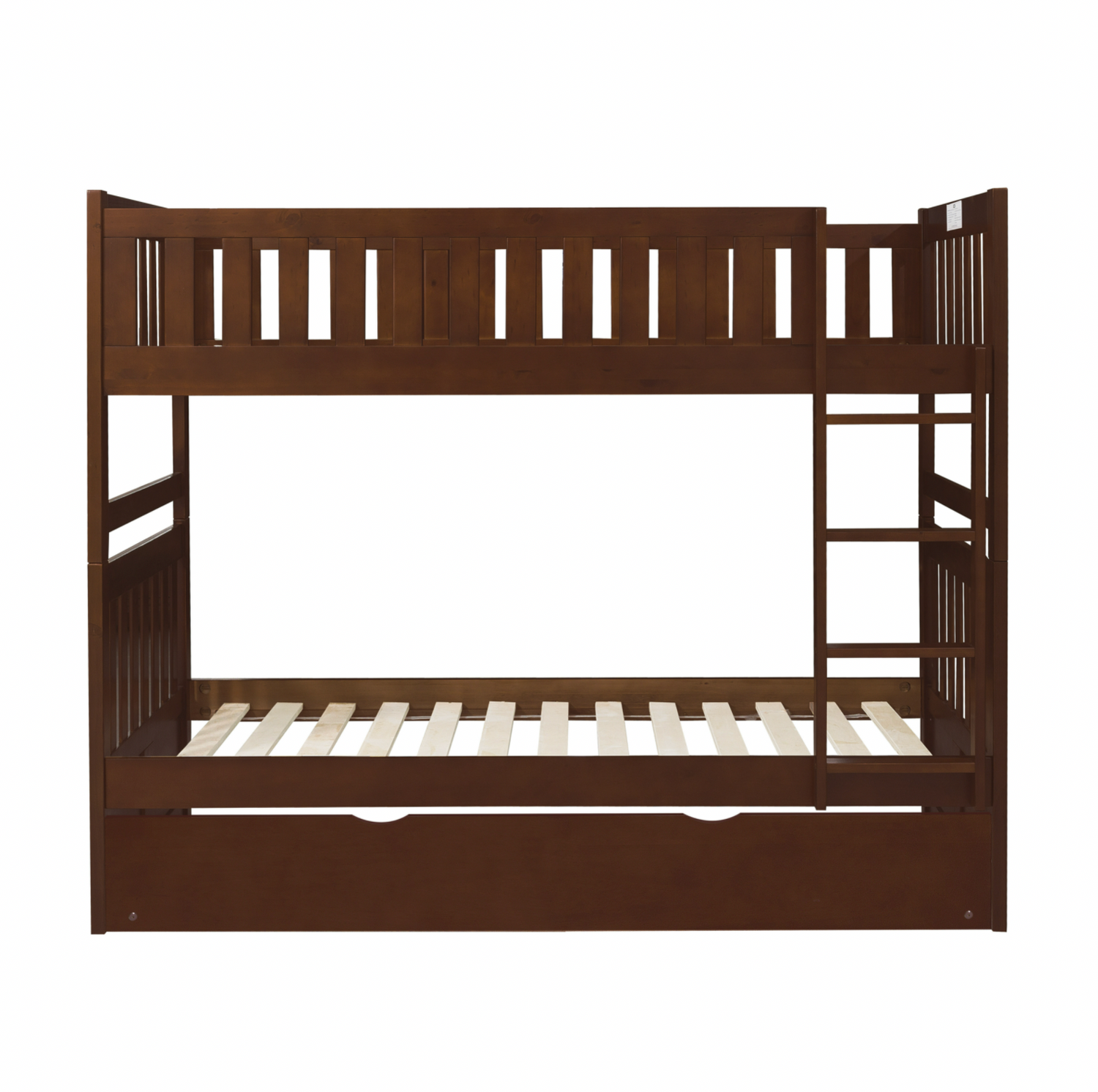 Rowe Dark Cherry Twin/Twin Bunk Bed with Twin Trundle - SET | B2013DC-1 | B2013DC-2 | B2013DC-SL | B2013DC-R - Bien Home Furniture &amp; Electronics