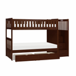 Rowe Dark Cherry Twin/Twin Step Bunk Bed with Storage Boxes - SET | B2013SBDC-1 | B2013SBDC-2 | B2013SBDC-3 | B2013SBDC-SL | B2013DC-T - Bien Home Furniture & Electronics