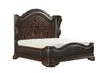 Royal Highlands Rich Cherry Queen Upholstered Panel Bed - SET | 1603-1 | 1603-2 | 1603-P - Bien Home Furniture & Electronics