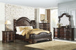 Royal Highlands Rich Cherry Upholstered Panel Bedroom Set - SET | 1603-1 | 1603-2 | 1603-P | 1603-4 | 1603-9 - Bien Home Furniture & Electronics