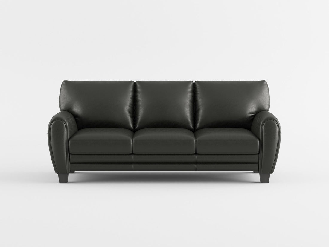 Rubin Black Faux Leather Sofa - 9734BK-3 - Bien Home Furniture &amp; Electronics