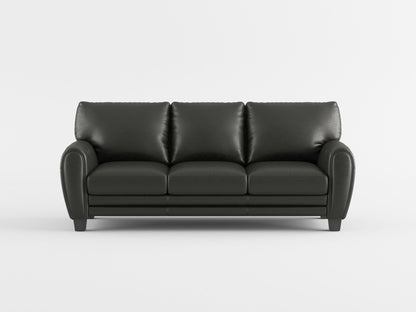 Rubin Black Faux Leather Sofa - 9734BK-3 - Bien Home Furniture &amp; Electronics