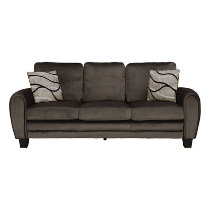 Rubin Chocolate Faux Leather Sofa - 9734CH-3 - Bien Home Furniture &amp; Electronics