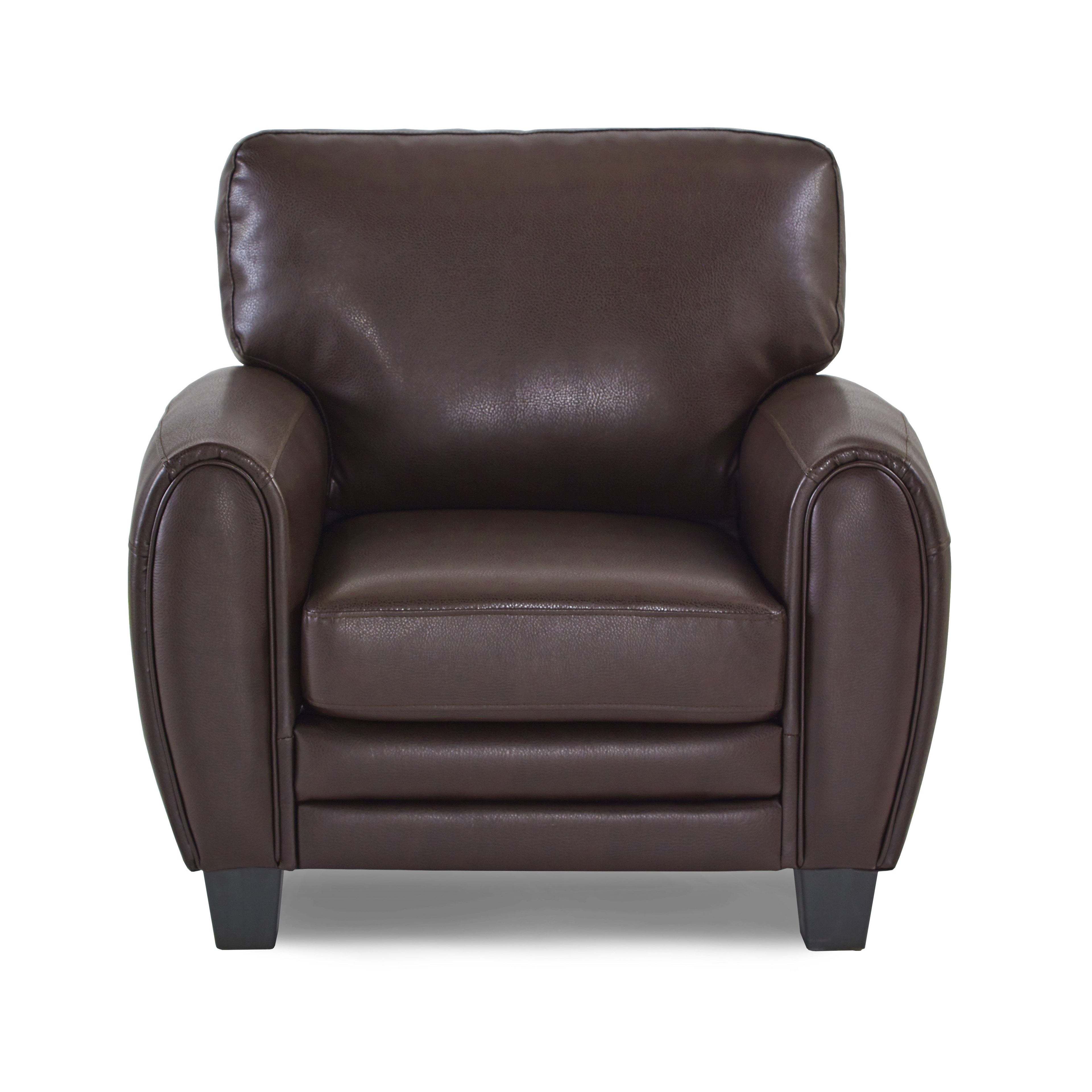 Rubin Dark Brown Faux Leather Chair - 9734DB-1 - Bien Home Furniture &amp; Electronics