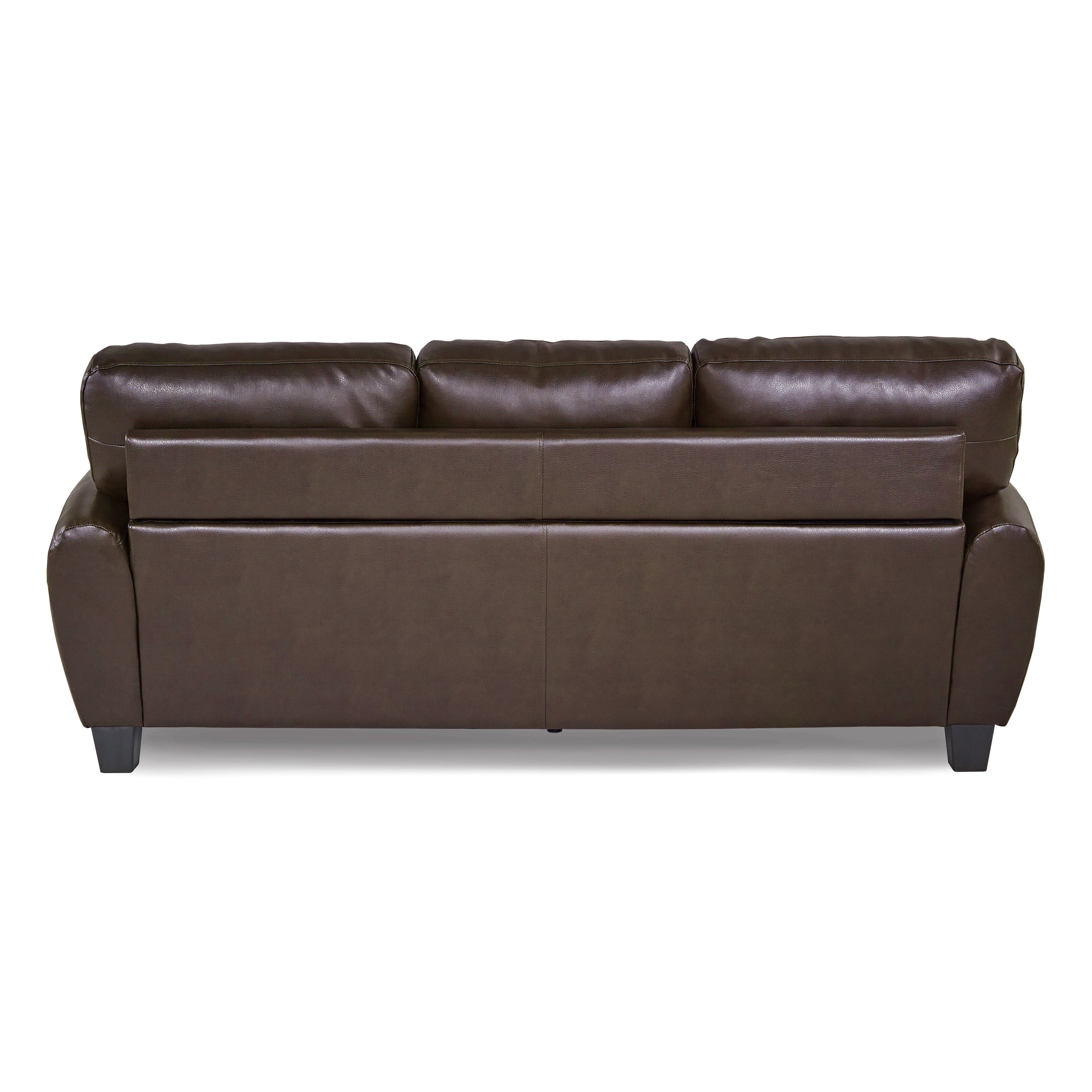 Rubin Dark Brown Faux Leather Sofa - 9734DB-3 - Bien Home Furniture &amp; Electronics