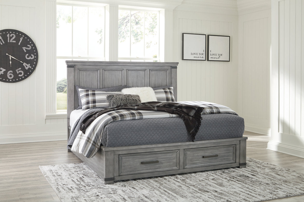 Russelyn Gray King Storage Bed - SET | B772-58 | B772-56S | B772-97 - Bien Home Furniture &amp; Electronics
