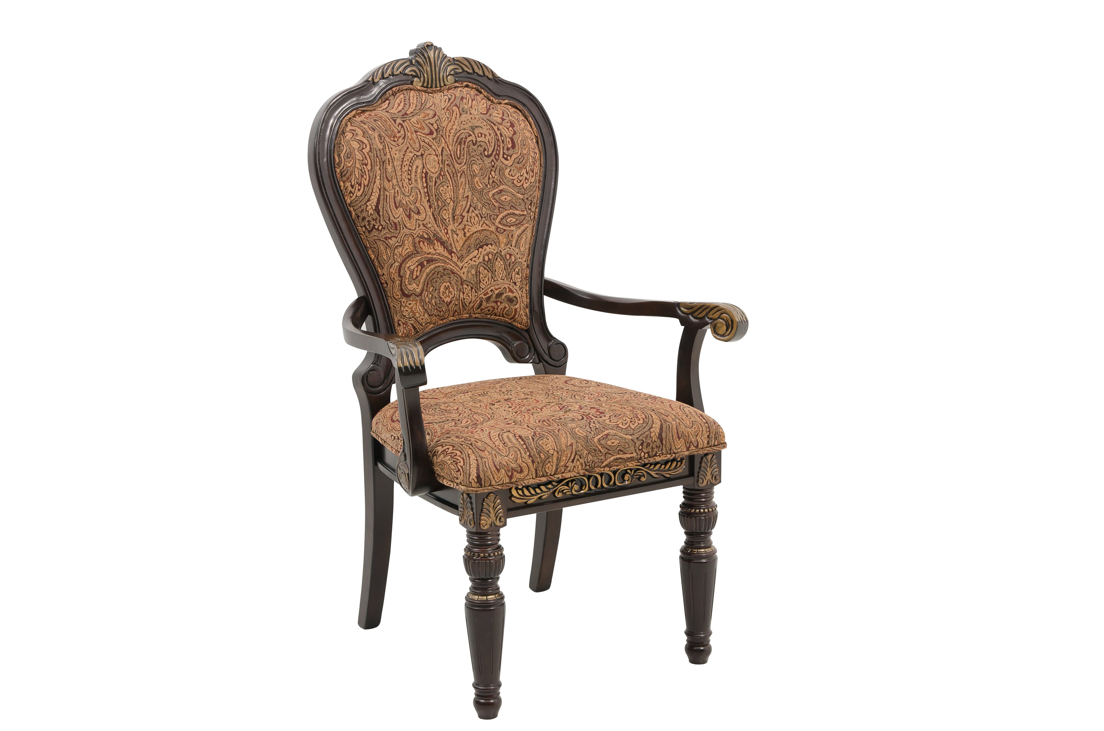 Russian Hill Warm Cherry Arm Chair, Set of 2 - 1808A - Bien Home Furniture &amp; Electronics