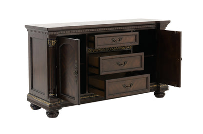 Russian Hill Warm Cherry Buffet - 1808-55 - Bien Home Furniture &amp; Electronics
