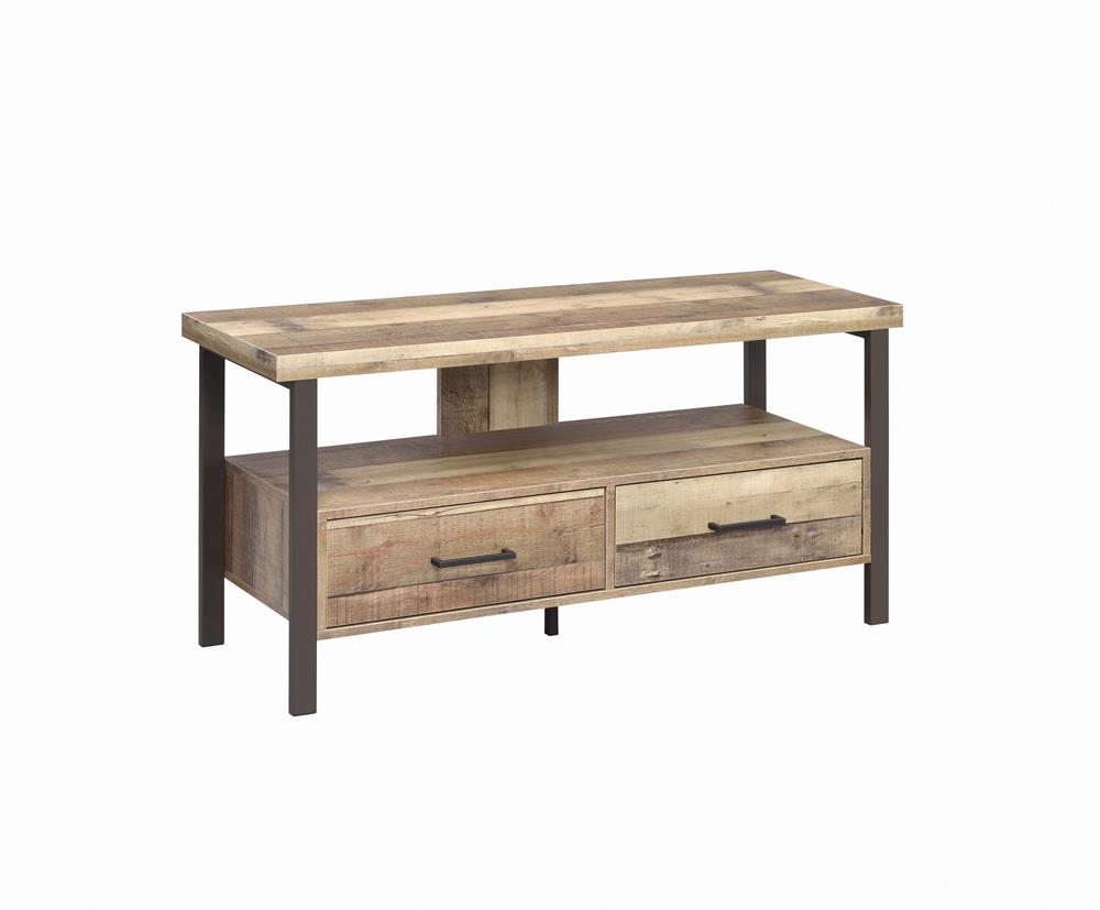 Ruston 48&quot; 2-Drawer TV Console Weathered Pine - 721882 - Bien Home Furniture &amp; Electronics