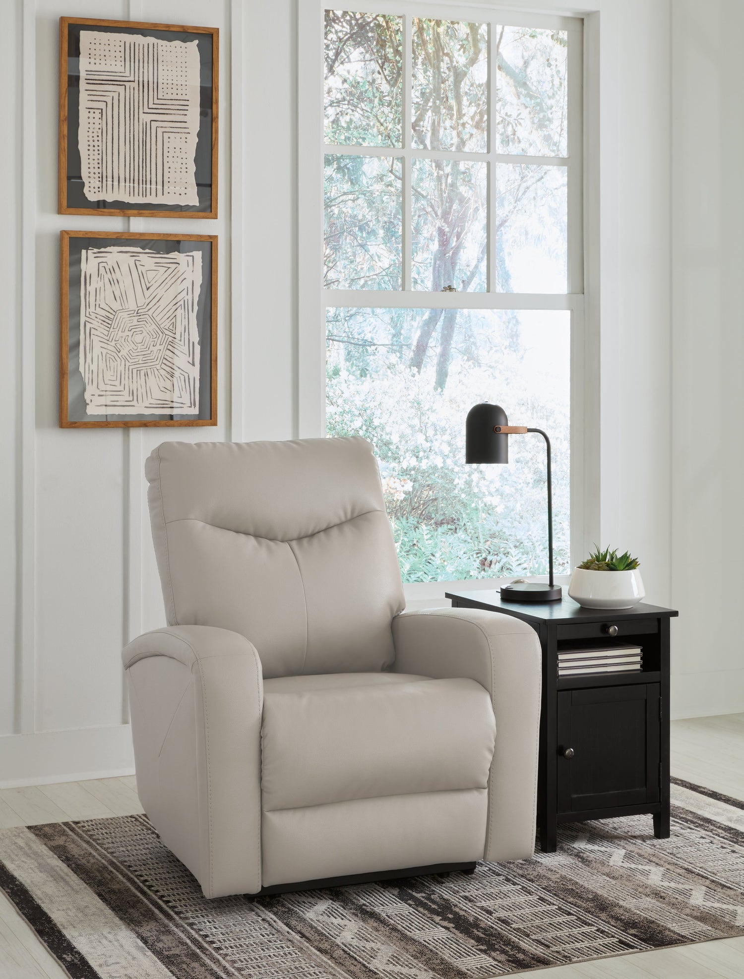 Ryversans Dove Gray Power Recliner - 4610406 - Bien Home Furniture &amp; Electronics