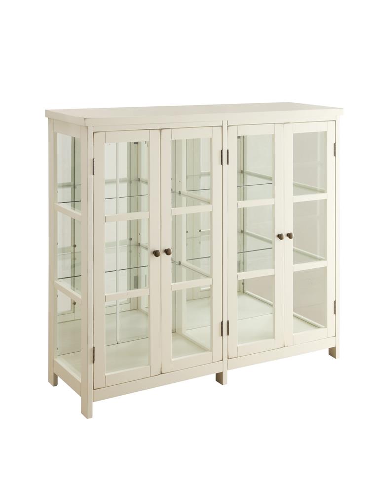Sable White 4-Door Display Accent Cabinet - 950306 - Bien Home Furniture &amp; Electronics