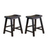 Saddleback Black Dining Stool, RTA, Set of 2 - 5302BK-18 - Bien Home Furniture & Electronics