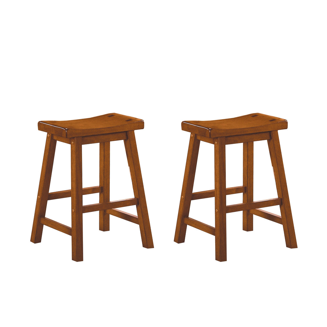 Saddleback Oak Counter Height Stool, Set of 2 - 5302A-24 - Bien Home Furniture &amp; Electronics