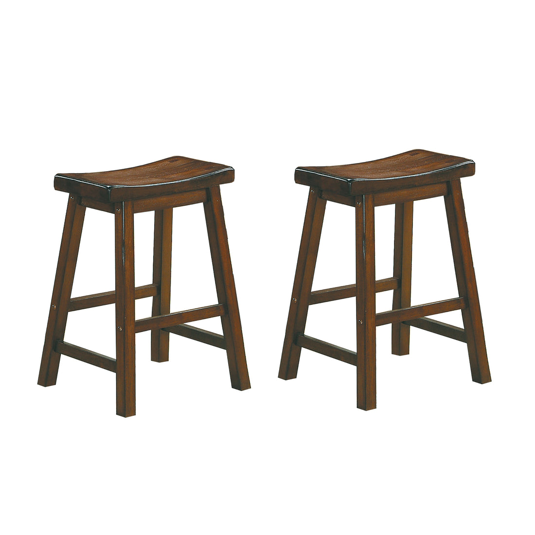 Saddleback Warm Cherry Counter Height Stool, Set of 2 - 5302C-24 - Bien Home Furniture &amp; Electronics