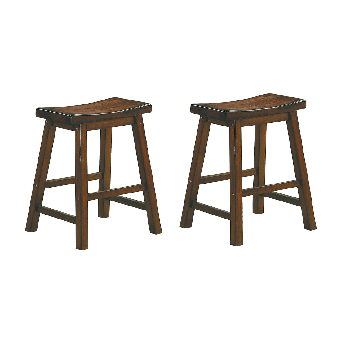 Saddleback Warm Cherry Dining Stool, RTA, Set of 2 - 5302C-18 - Bien Home Furniture &amp; Electronics