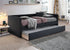 Sadie Black Velvet Twin Daybed - SET | 5321BK-ARM | 5321BK-BACK - Bien Home Furniture & Electronics