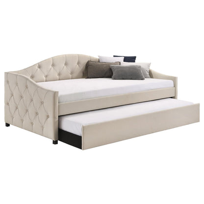 Sadie Upholstered Twin Daybed with Trundle - 300639 - Bien Home Furniture &amp; Electronics