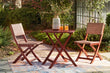 Safari Peak Brown Outdoor Table and Chairs, Set of 3 - P201-049 - Bien Home Furniture & Electronics