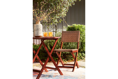 Safari Peak Brown Outdoor Table and Chairs, Set of 3 - P201-049 - Bien Home Furniture &amp; Electronics