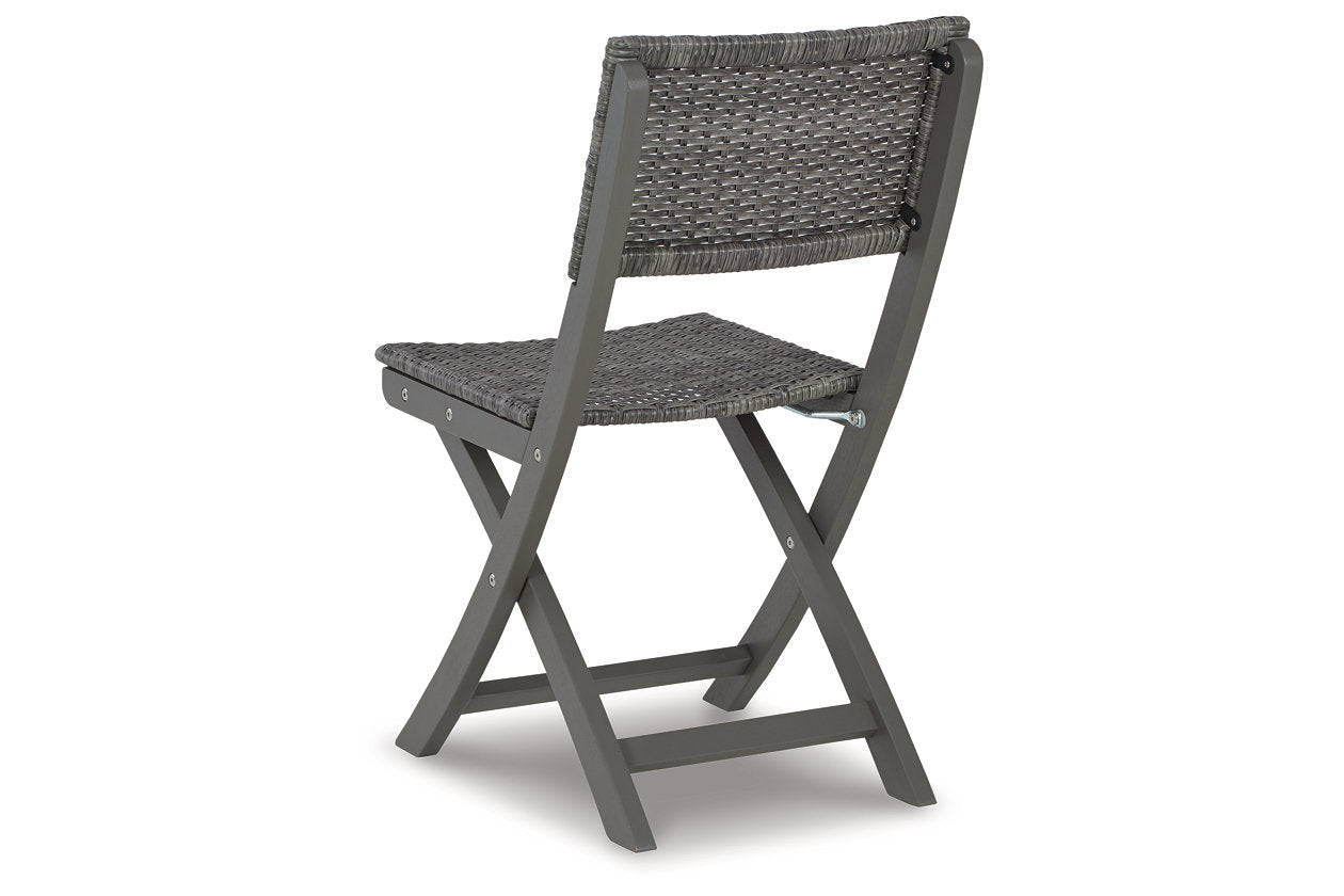 Safari Peak Gray Outdoor Table and Chairs, Set of 3 - P201-050 - Bien Home Furniture &amp; Electronics