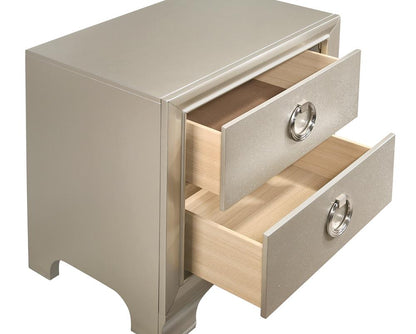 Salford 2-Drawer Nightstand Metallic Sterling - 222722 - Bien Home Furniture &amp; Electronics