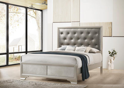 Salford Metallic Sterling Panel Bedroom Set - SET | 222721Q | 222722 | 222725 - Bien Home Furniture &amp; Electronics