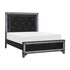 Salon Black King LED Upholstered Panel Bed - SET | 1572BKK-1 | 1572BKK-2 | 1572BK-3 - Bien Home Furniture & Electronics