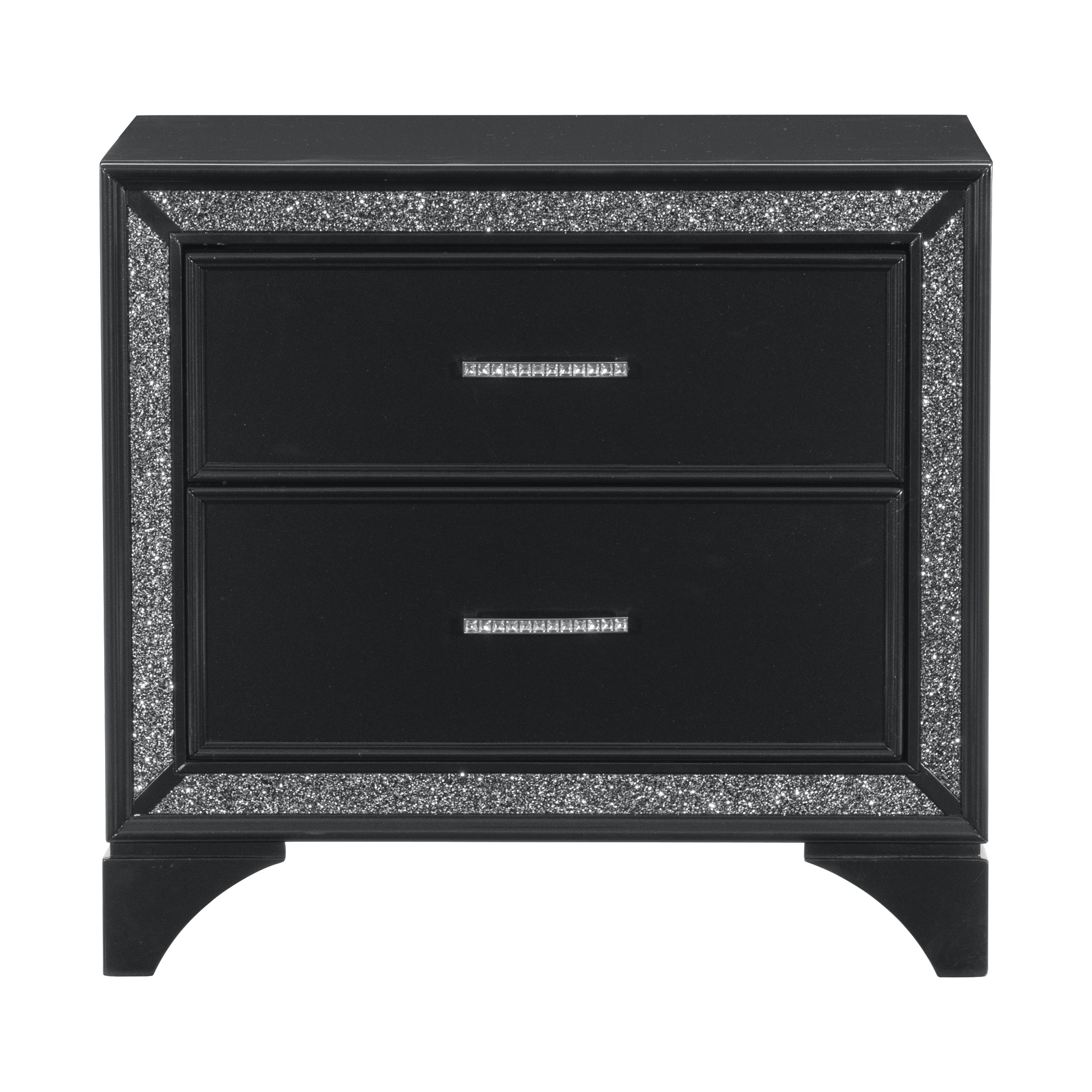 Salon Black Nightstand - 1572BK-4 - Bien Home Furniture &amp; Electronics