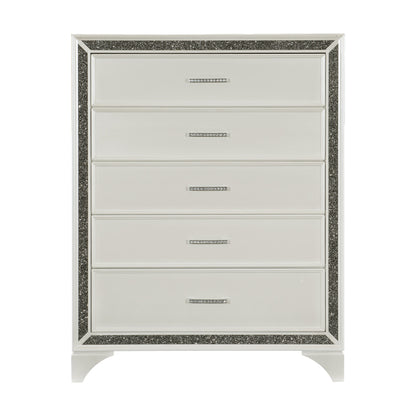 Salon White Chest - 1572W-9 - Bien Home Furniture &amp; Electronics