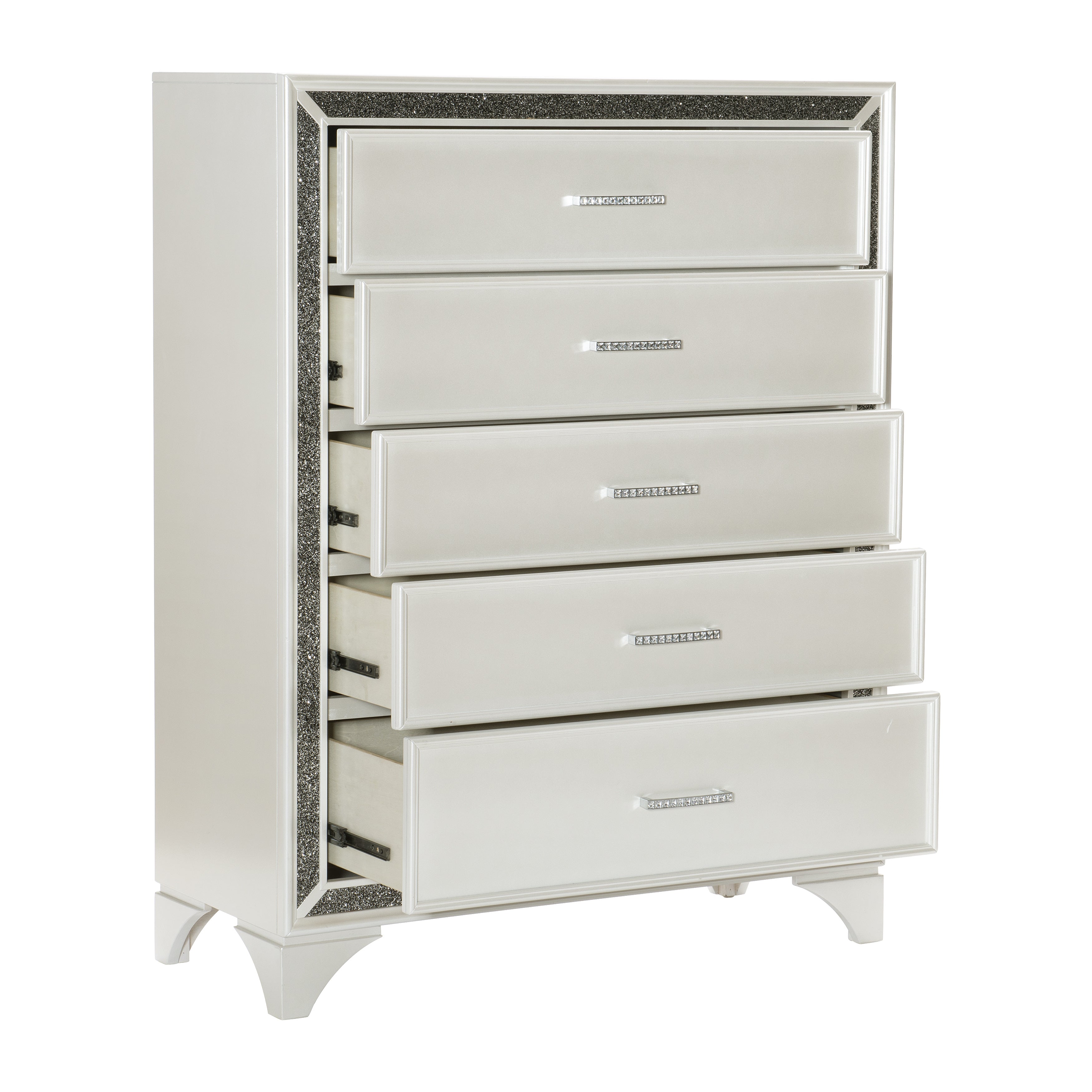 Salon White Chest - 1572W-9 - Bien Home Furniture &amp; Electronics