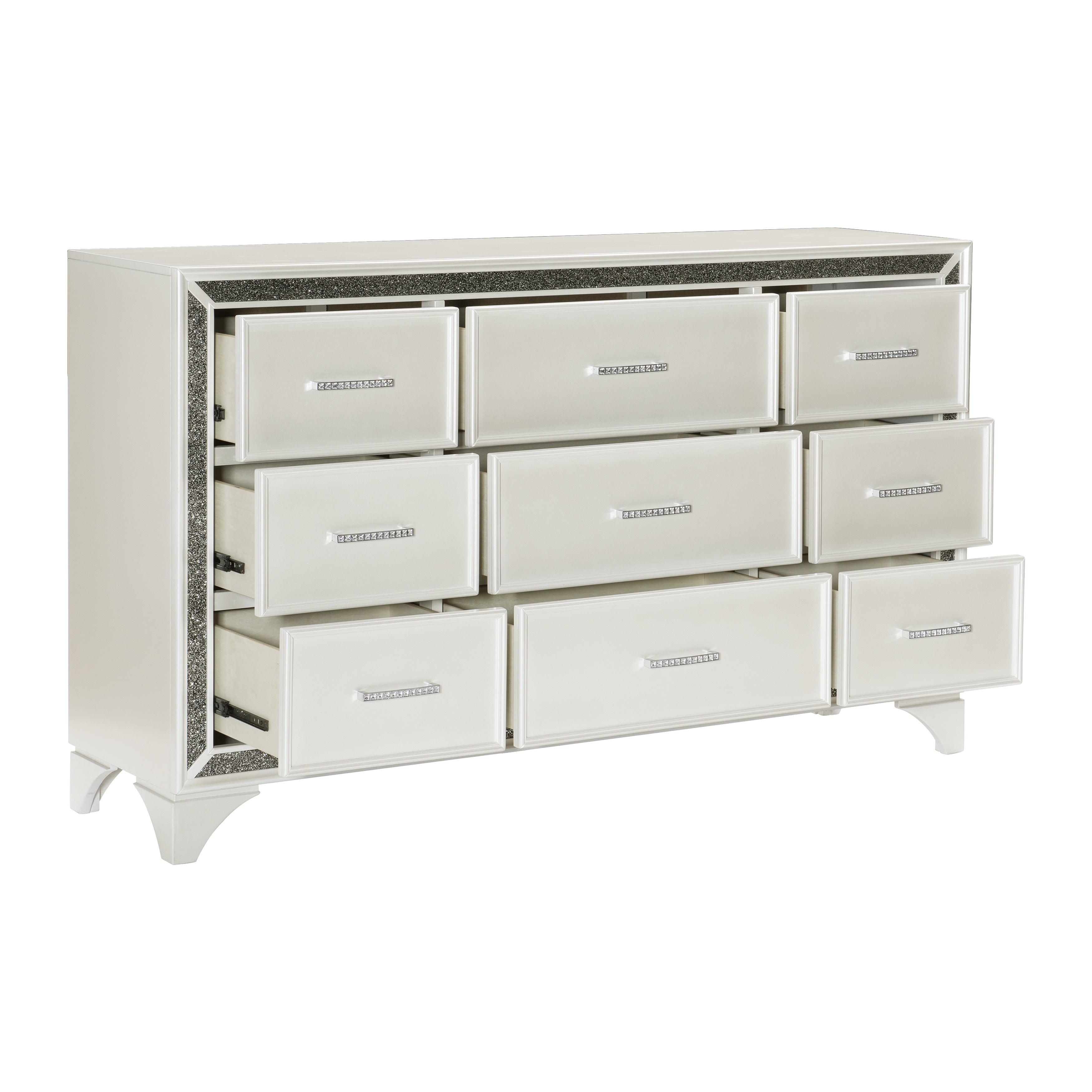 Salon White Dresser - 1572W-5 - Bien Home Furniture &amp; Electronics