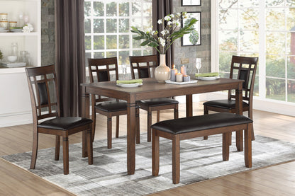 Salton Traditional Cherry 6-Piece Dining Set - 5658 - Bien Home Furniture &amp; Electronics