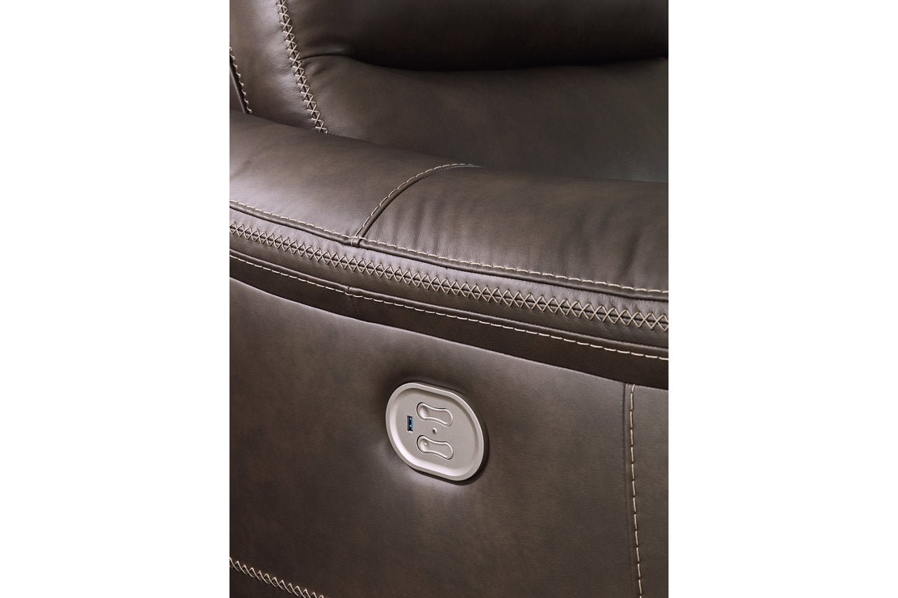 Salvatore Chocolate 2-Piece Power Reclining Loveseat - SET | U2630158 | U2630162 - Bien Home Furniture &amp; Electronics