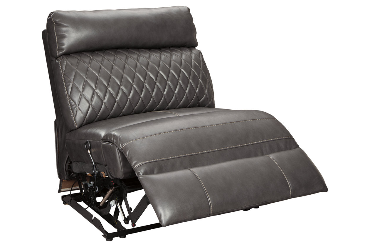 Samperstone Gray Armless Recliner - 5520319 - Bien Home Furniture &amp; Electronics