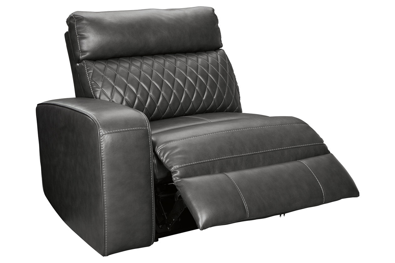 Samperstone Gray Left-Arm Facing Power Recliner - 5520358 - Bien Home Furniture &amp; Electronics