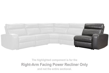 Samperstone Gray Right-Arm Facing Power Recliner - 5520362 - Bien Home Furniture &amp; Electronics