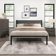 Samuel Black Metal Queen Platform Bed - 1612-1 - Bien Home Furniture & Electronics