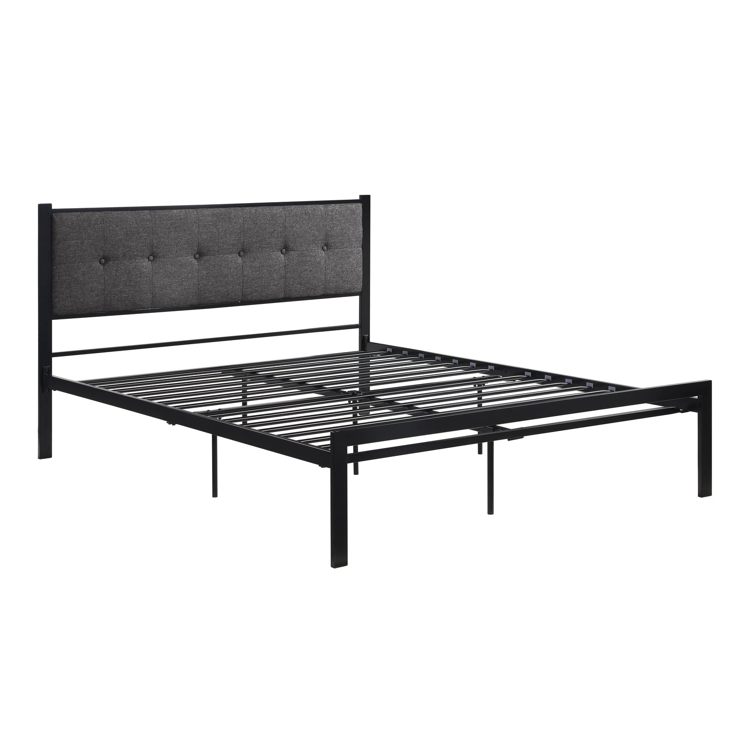 Samuel Black Metal Queen Platform Bed - 1612-1 - Bien Home Furniture &amp; Electronics