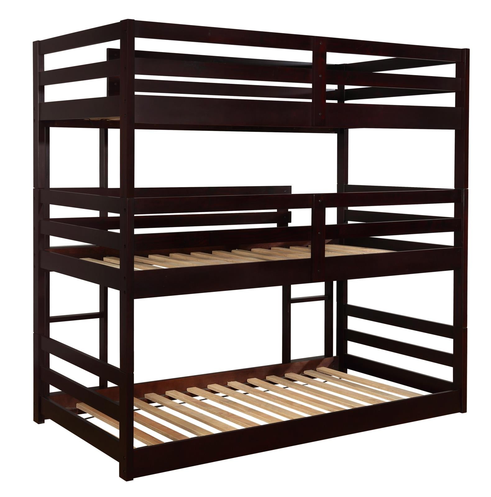 Sandler Cappuccino Twin Triple Bunk Bed - 400302 - Bien Home Furniture &amp; Electronics