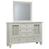 Sandy Beach 11-drawer Dresser with Mirror Cream White - 201303M - Bien Home Furniture & Electronics