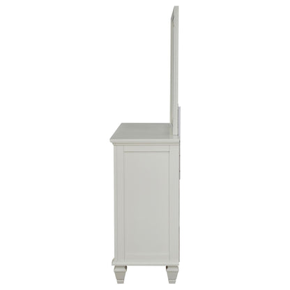 Sandy Beach 11-drawer Dresser with Mirror Cream White - 201303M - Bien Home Furniture &amp; Electronics