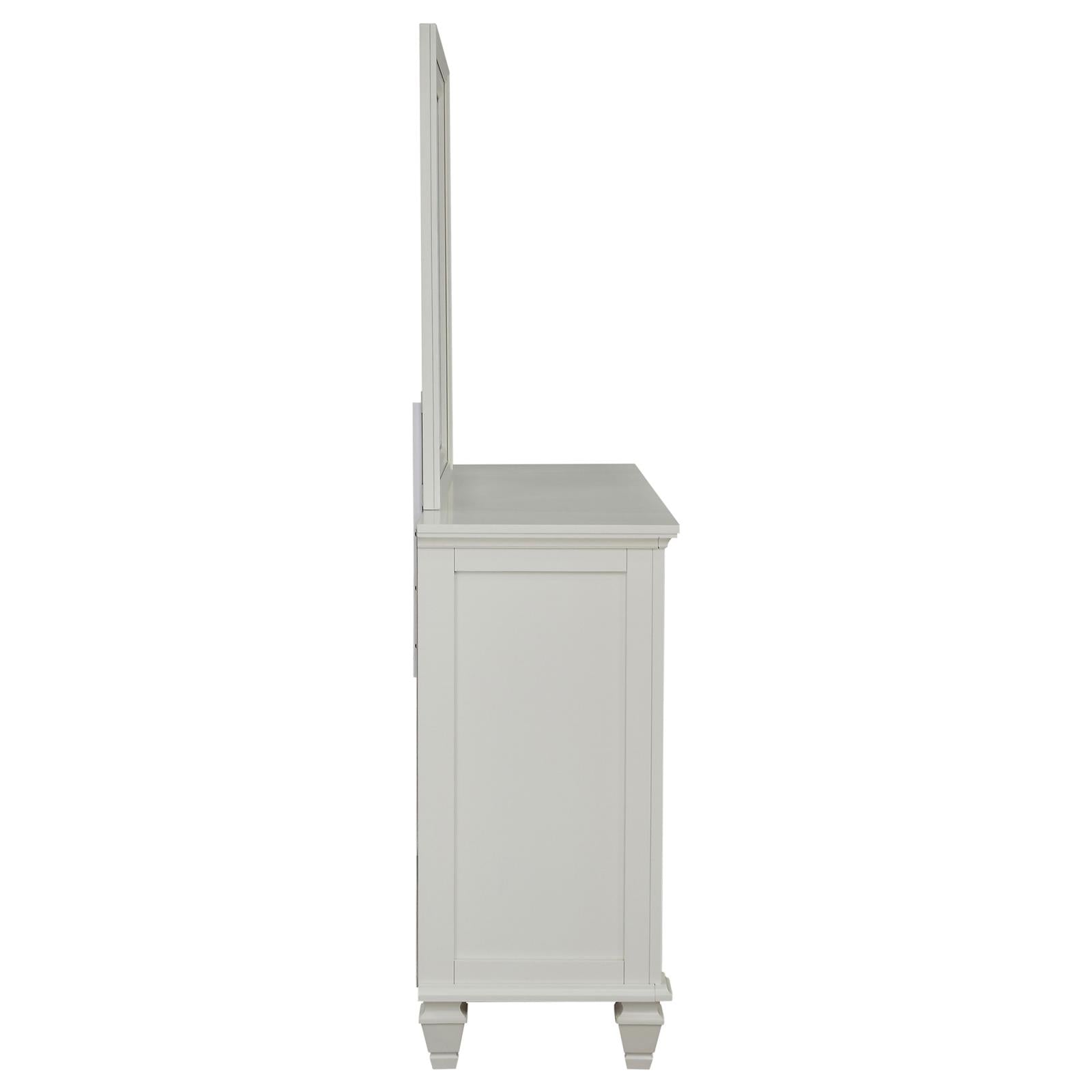 Sandy Beach 11-drawer Dresser with Mirror Cream White - 201303M - Bien Home Furniture &amp; Electronics