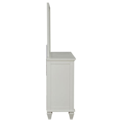 Sandy Beach 11-drawer Dresser with Mirror Cream White - 201303M - Bien Home Furniture &amp; Electronics