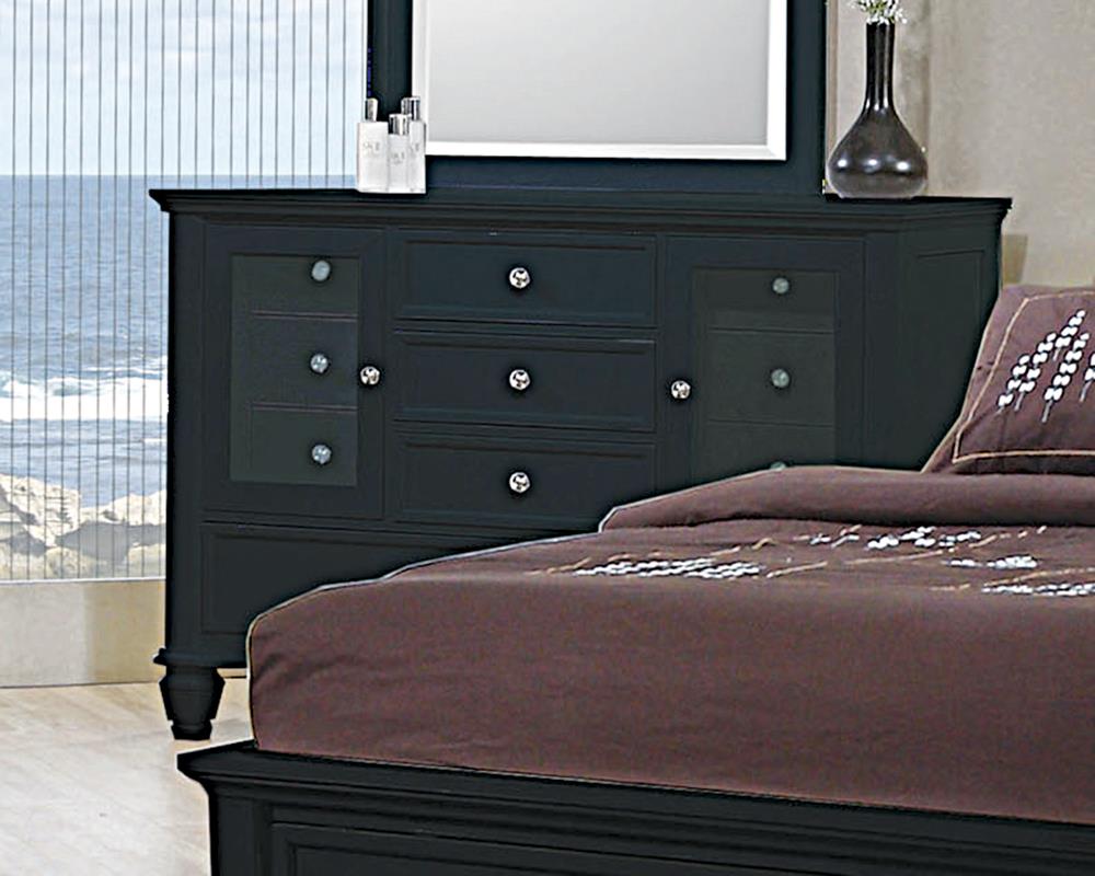 Sandy Beach Black 11-Drawer Dresser - 201323 - Bien Home Furniture &amp; Electronics
