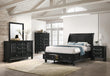 Sandy Beach Black Sleigh Storage Platform Bedroom Set - SET | 201329Q | 201322 | 201325 - Bien Home Furniture & Electronics