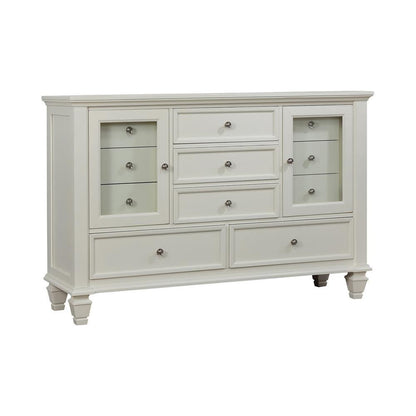 Sandy Beach White 11-Drawer Rectangular Dresser - 201303 - Bien Home Furniture &amp; Electronics