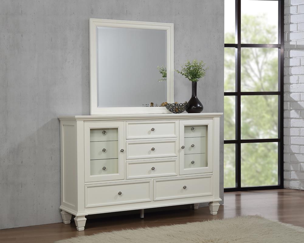 Sandy Beach White 11-Drawer Rectangular Dresser - 201303 - Bien Home Furniture &amp; Electronics