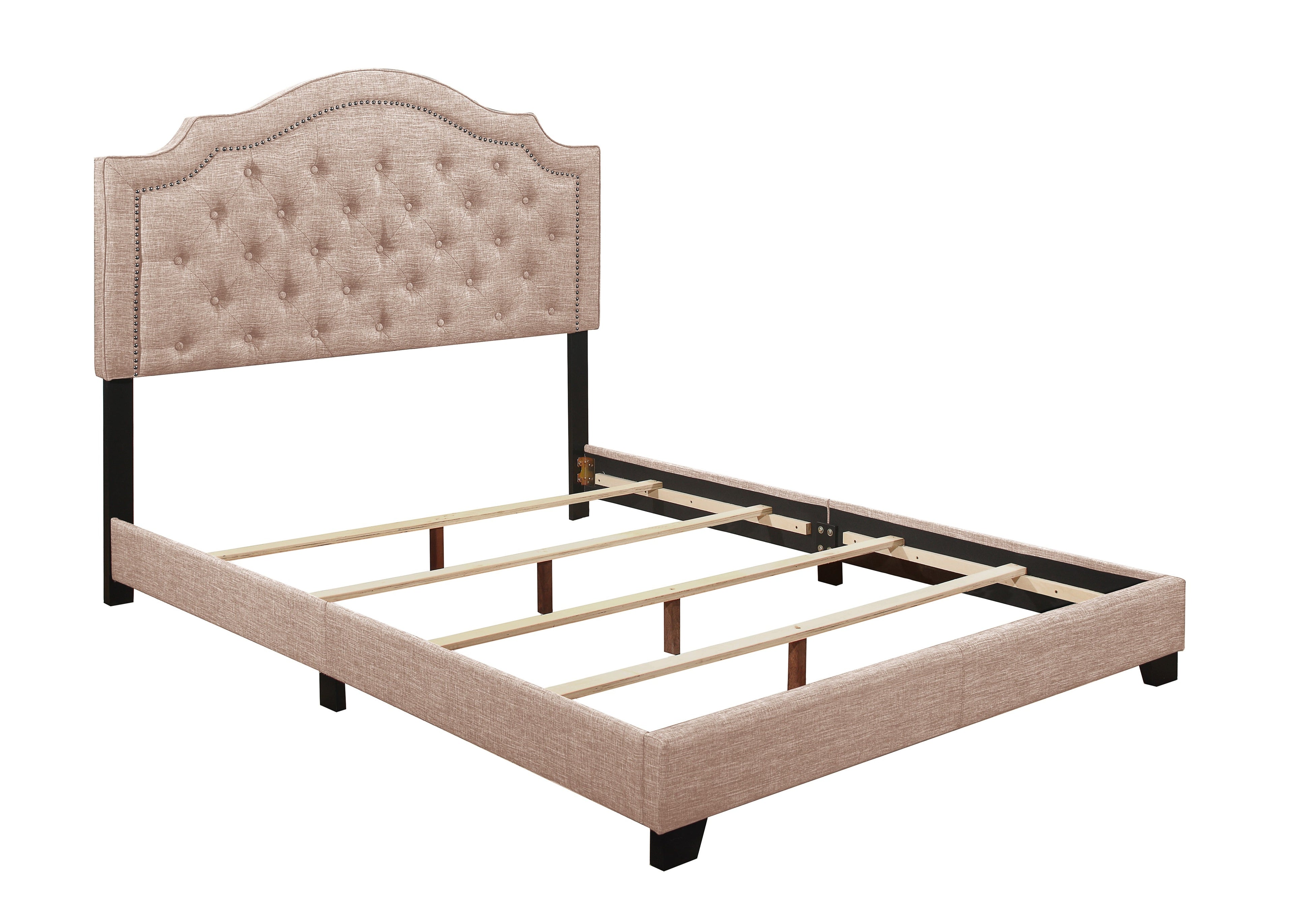 Sandy Beige Full Upholstered Bed - SH255FBGE-1 - Bien Home Furniture &amp; Electronics