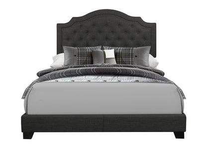 Sandy Dark Gray King Upholstered Bed - SH255KDGR-1 - Bien Home Furniture &amp; Electronics