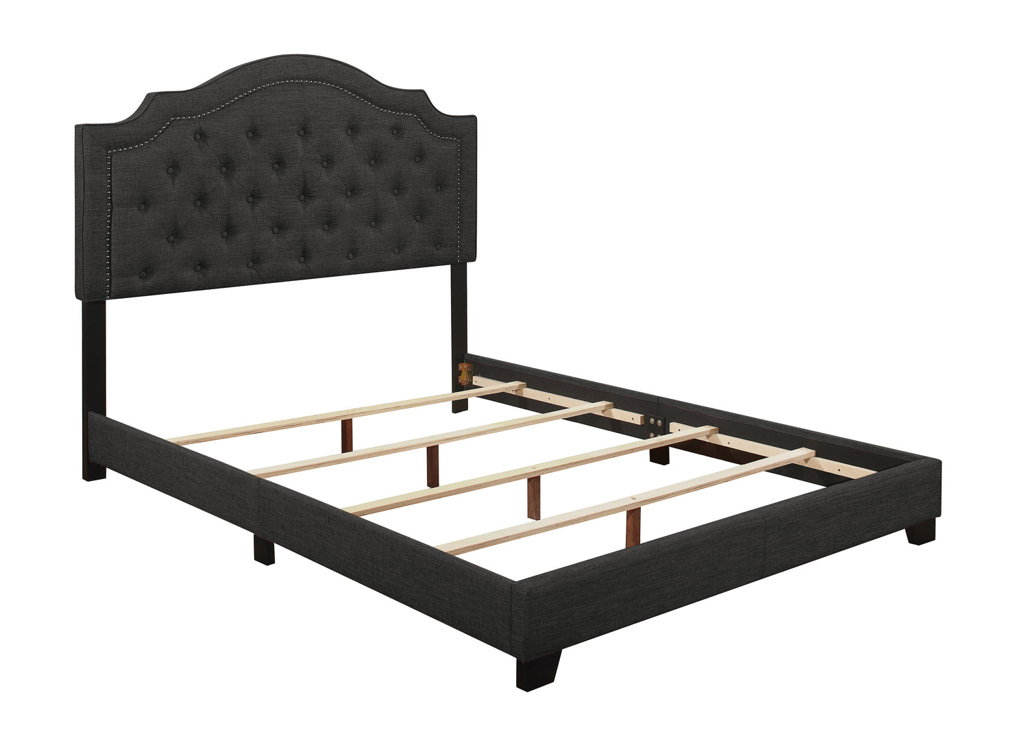 Sandy Dark Gray King Upholstered Bed - SH255KDGR-1 - Bien Home Furniture &amp; Electronics